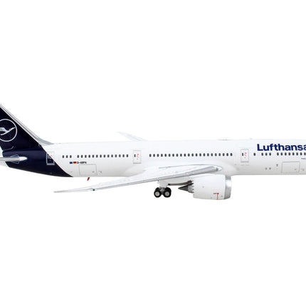 Boeing 787-9 Commercial Aircraft "Lufthansa - D-ABPA" White with Dark Blue Tail 1/400 Diecast Model Airplane by GeminiJets