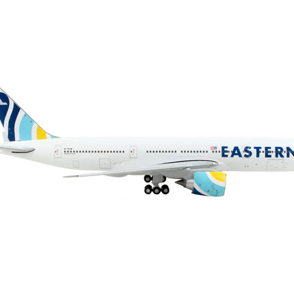 Boeing 777-200ER Commercial Aircraft "Eastern Air Lines" White with Striped Tail 1/400 Diecast Model Airplane by GeminiJets