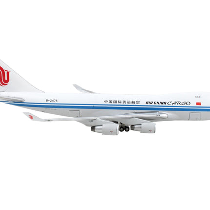 Boeing 747-400F Commercial Aircraft "Air China Cargo" White with Blue Stripes "Interactive Series" 1/400 Diecast Model Airplane by GeminiJets