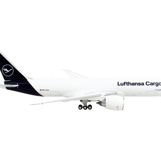 Boeing 777F Commercial Aircraft "Lufthansa Cargo" White with Dark Blue Tail 1/400 Diecast Model Airplane by GeminiJets