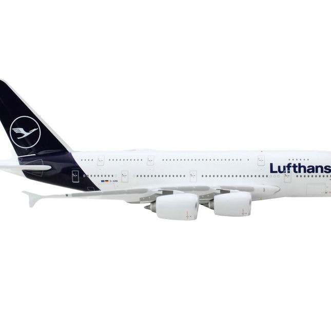 Airbus A380 Commercial Aircraft "Lufthansa" White with Blue Tail 1/400 Diecast Model Airplane by GeminiJets