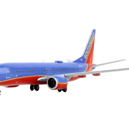 Boeing 737 MAX 8 Commercial Aircraft "Southwest Airlines" Canyon Blue with Red Stripes 1/400 Diecast Model Airplane by GeminiJets