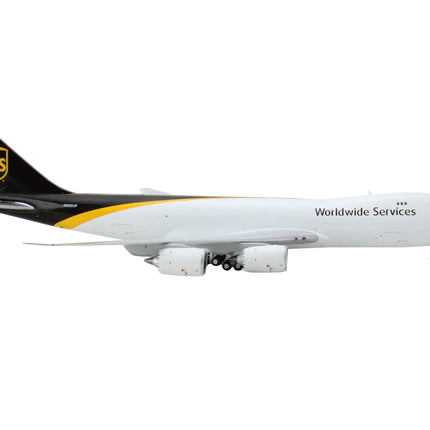 Boeing 747-8F Commercial Aircraft "UPS Worldwide Services" White with Brown Tail 1/400 Diecast Model Airplane by GeminiJets