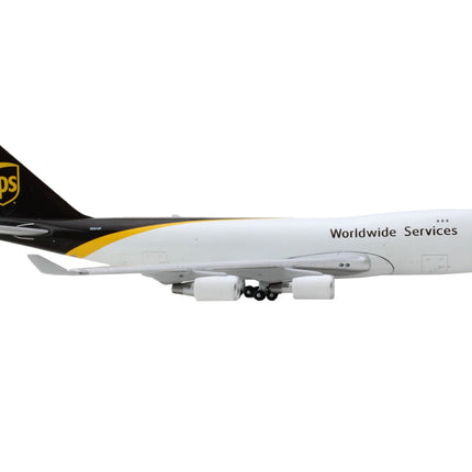 Boeing 747-400F Commercial Aircraft "UPS Worldwide Services" White with Brown Tail 1/400 Diecast Model Airplane by GeminiJets