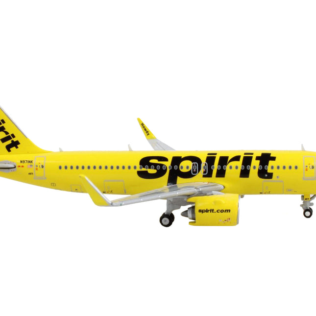 Airbus A320neo Commercial Aircraft "Spirit Airlines" Yellow 1/400 Diecast Model Airplane by GeminiJets