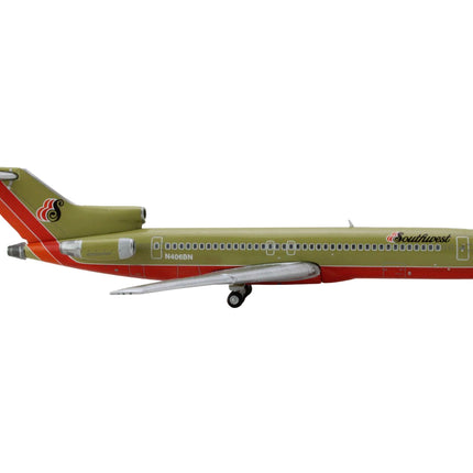 Boeing 727-200 Commercial Aircraft "Southwest Airlines" Gold with Red and Orange Stripes 1/400 Diecast Model Airplane by GeminiJets