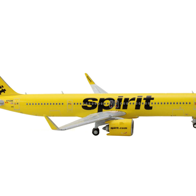 Airbus A321neo Commercial Aircraft "Spirit Airlines" Yellow 1/400 Diecast Model Airplane by GeminiJets