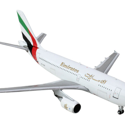 Airbus A310-300 Commercial Aircraft "Emirates Airlines" (A6-EKB) White with Striped Tail 1/400 Diecast Model Airplane by GeminiJets