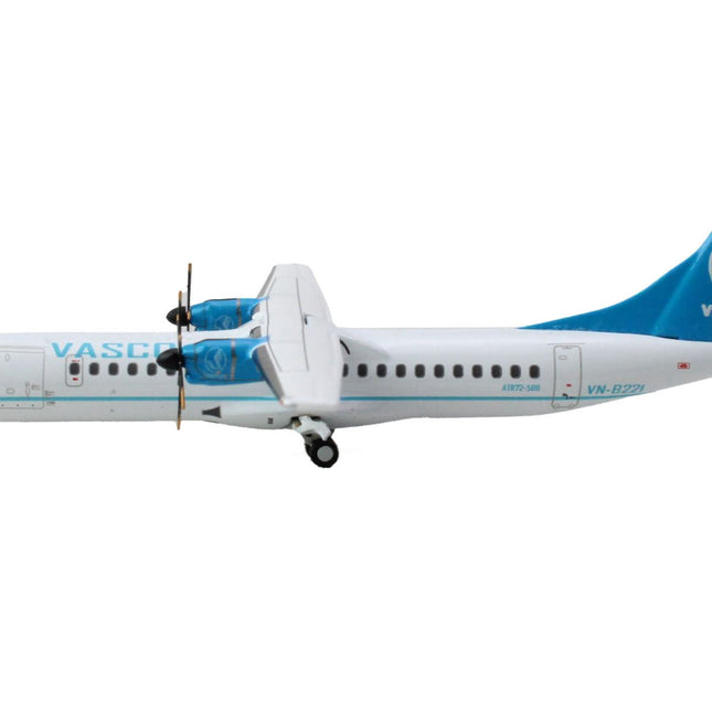 ATR 72-500 Commercial Aircraft "VASCO (Vietnam Air Services Company)" (VN-B221) White with Blue Tail 1/400 Diecast Model Airplane by GeminiJets