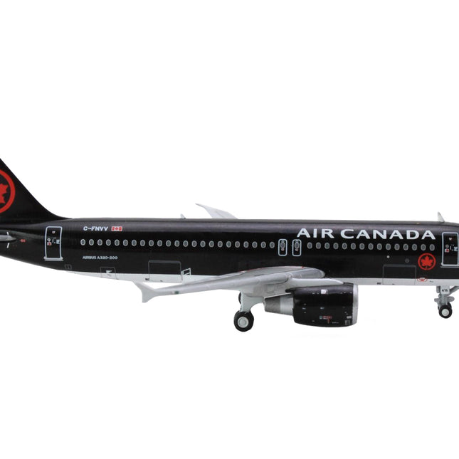 Airbus A320 Commercial Aircraft "Air Canada" (C-FNVV) Black 1/400 Diecast Model Airplane by GeminiJets