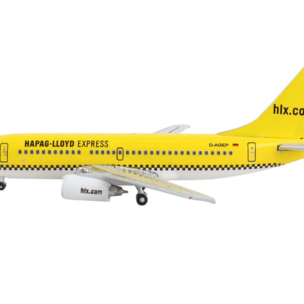 Boeing 737-700 Commercial Aircraft "Hapag-Lloyd" Yellow 1/400 Diecast Model Airplane by GeminiJets