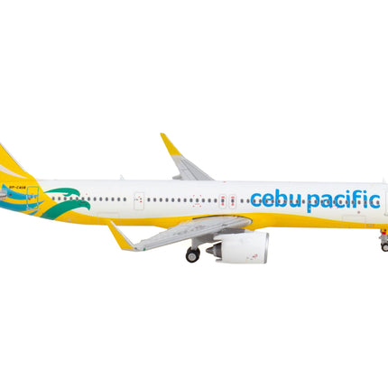 Airbus A321neo Commercial Aircraft "Cebu Pacific" Yellow and White 1/400 Diecast Model Airplane by GeminiJets