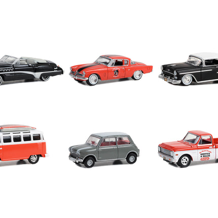 "Busted Knuckle Garage" Series 2 6 piece Set 1/64 Diecast Model Cars by Greenlight