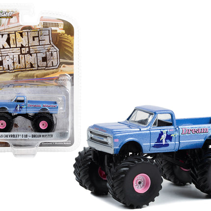 1969 Chevrolet C-10 Monster Truck Blue Metallic "Dream Master" "Kings of Crunch" Series 12 1/64 Diecast Model Car by Greenlight