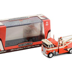 1984 Freightliner FLA 9664 Tow Truck Orange and White with Brown Graphics 1/43 Diecast Model Car by Greenlight