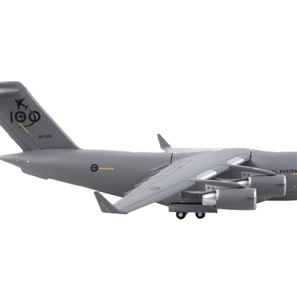 Boeing C-17 Globemaster III Transport Aircraft "Royal Australian Air Force - 100 Years Cententary" Gray "Gemini Macs" Series 1/400 Diecast Model Airplane by GeminiJets