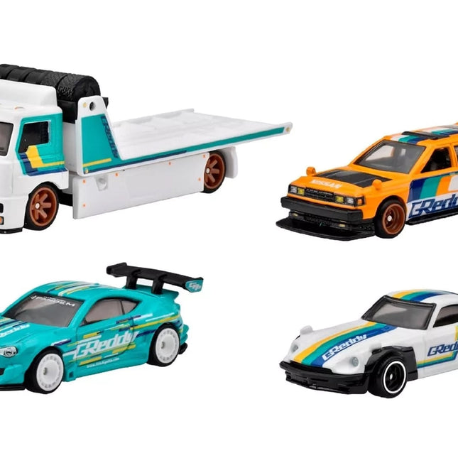 "Greddy" Set of 4 pieces Series Hot Wheels "Premium" 2024 Series T Diecast Model Cars by Hot Wheels