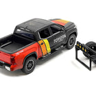 2023 Toyota Tundra TRD 4x4 Pickup Truck Black and Red with Stripes with Sunroof and Wheel Rack Limited Edition to 2400 pieces Worldwide 1/24 Diecast Model Car