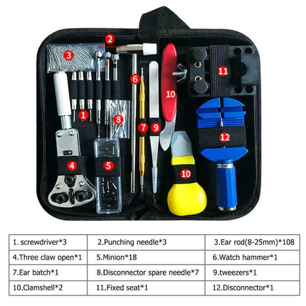 147-Piece Watch Repair Tool Kit – Comprehensive Set for Professionals