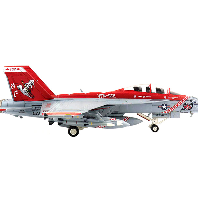 Boeing F/A-18F Super Hornet Fighter Aircraft "VF-102 United States Navy Atsugi Air Base" (2005) "Air Power Series" 1/72 Diecast Model by Hobby Master