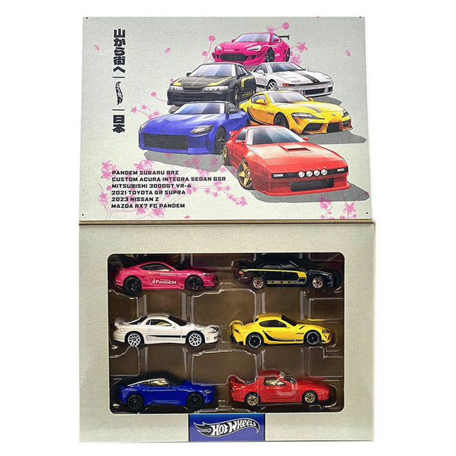 "Japan Street Theme" 6 piece Set Diecast model cars by Hot Wheels