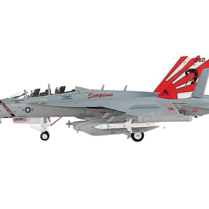 Boeing EA-18G Growler Aircraft "VAQ-132 Scorpions" United States Navy 1/72 Diecast Model by JC Wings