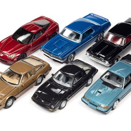 "Classic Gold Collection" 2022 Set A of 6 Cars Release 2 1/64 Diecast Model Cars by Johnny Lightning