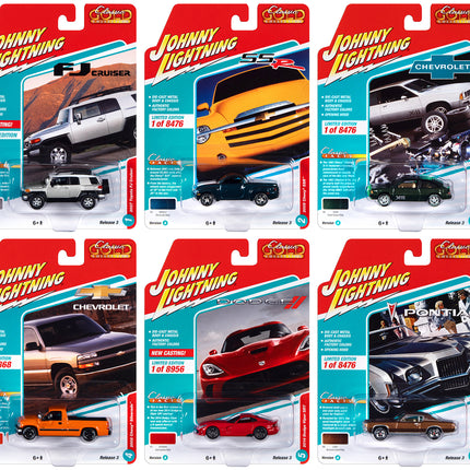 "Classic Gold Collection" 2022 Set A of 6 Cars Release 3 1/64 Diecast Model Cars by Johnny Lightning