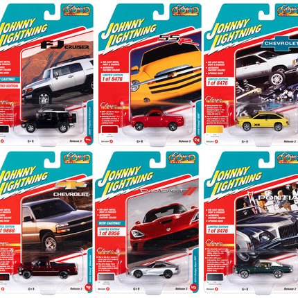 "Classic Gold Collection" 2022 Set B of 6 Cars Release 3 1/64 Diecast Model Cars by Johnny Lightning