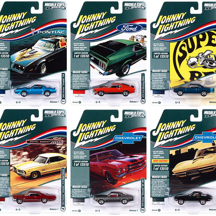 "Muscle Cars USA" 2022 Set B of 6 pieces Release 1 1/64 Diecast Model Cars by Johnny Lightning