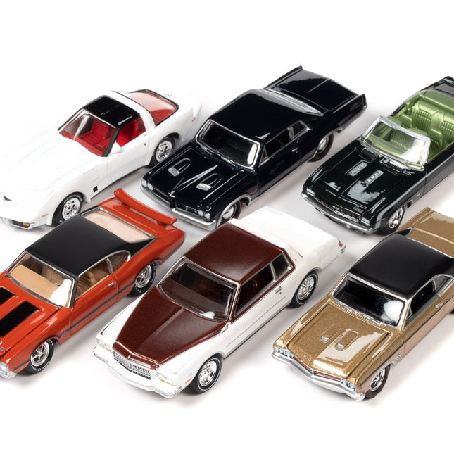 "Muscle Cars USA" 2023 Set A of 6 pieces Release 1 "OK Used Cars" 1/64 Diecast Model Cars by Johnny Lightning