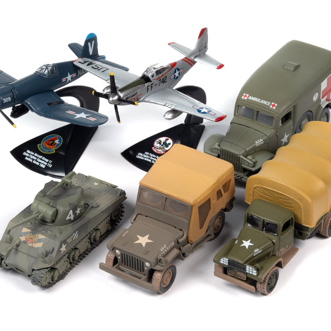 "Korea: The Forgotten War" Military Set B of 6 pieces 2023 Release 1 Limited Edition to 2000 pieces Worldwide Diecast Models by Johnny Lightning