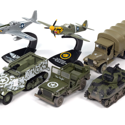 "Military" Set A of 6 pieces 2024 Release 1 Limited Edition Diecast Models by Johnny Lightning