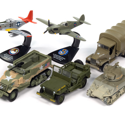 "Military" Set B of 6 pieces 2024 Release 1 Limited Edition Diecast Models by Johnny Lightning