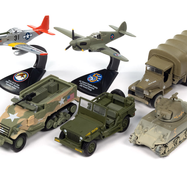 "Military" Set B of 6 pieces 2024 Release 1 Limited Edition Diecast Models by Johnny Lightning