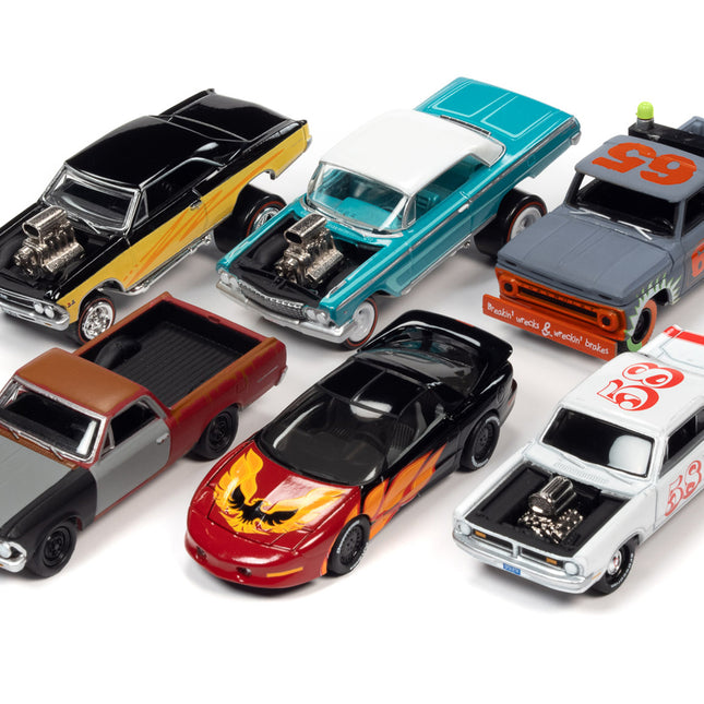 "Street Freaks" 2021 Set A of 6 Cars Release 4 1/64 Diecast Model Cars by Johnny Lightning