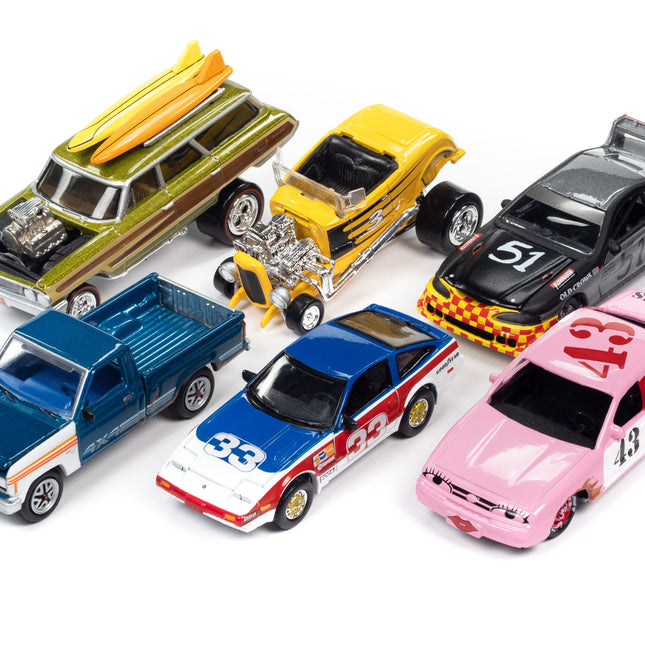 "Street Freaks" 2023 Set A of 6 Cars Release 1 1/64 Diecast Model Cars by Johnny Lightning