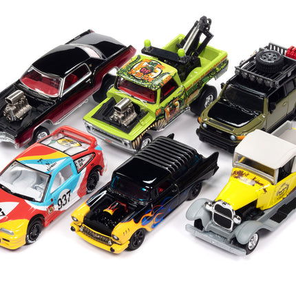 "Street Freaks" 2023 Set A of 6 Cars Release 2 1/64 Diecast Model Cars by Johnny Lightning