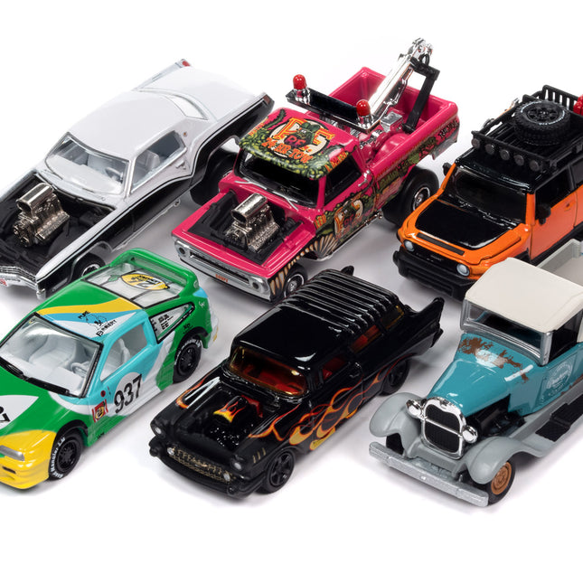 "Street Freaks" 2023 Set B of 6 Cars Release 2 1/64 Diecast Model Cars by Johnny Lightning