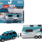 2005 Cadillac Escalade Teal Metallic with Camper Trailer Limited Edition to 6012 pieces Worldwide 