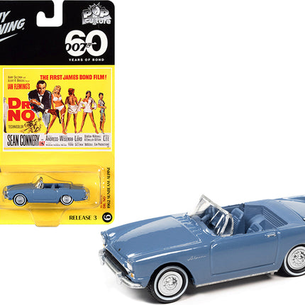 1962 Sunbeam Alpine Convertible Lake Blue James Bond 007 "Dr. No" (1962) Movie "Pop Culture" Series 3 1/64 Diecast Model Car by Johnny Lightning