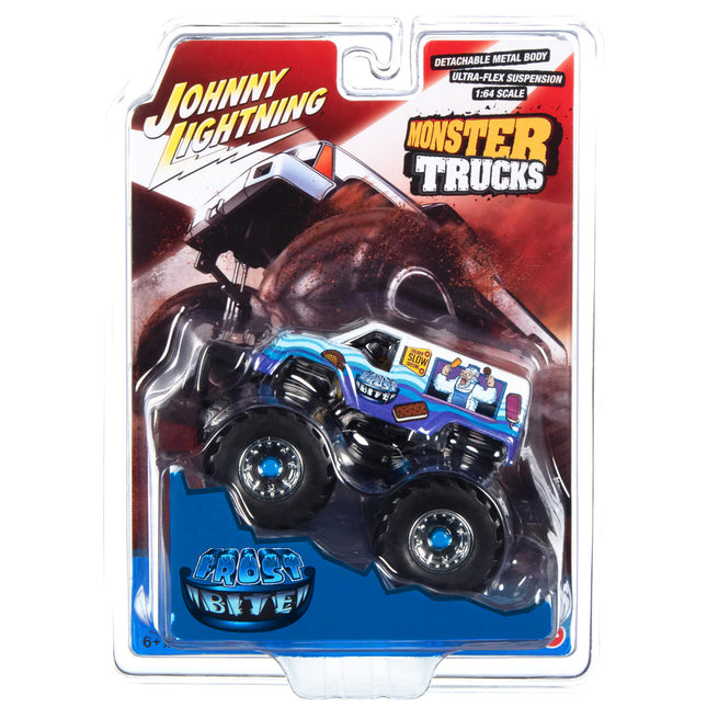 "Frost Bite" Monster Truck "I Scream You Scream" with Black Wheels "Monster Trucks" Series 1/64 Diecast Model by Johnny Lightning