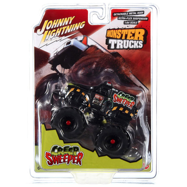 "Creep Sweeper" Monster Truck "Zombie Response Unit" with Black Wheels "Monster Trucks" Series 1/64 Diecast Model by Johnny Lightning