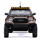 Toyota Tacoma Pre-Runner Pickup Truck Brushed Bronze Metallic with Carbon Hood 1/64 Diecast Model Car by GCD