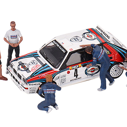 "Martini Racing WRC" 5 Piece Figure Set for 1/64 scale models by Mini GT