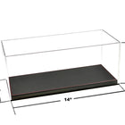 Showcase Acrylic Display Case with Black Synthetic Leather Base 