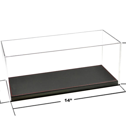 Showcase Acrylic Display Case with Black Synthetic Leather Base "Mijo Exclusives" for 1/18 Scale Models