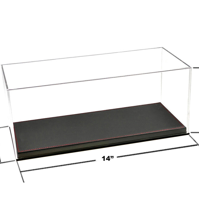 Showcase Acrylic Display Case with Black Synthetic Leather Base "Mijo Exclusives" for 1/18 Scale Models