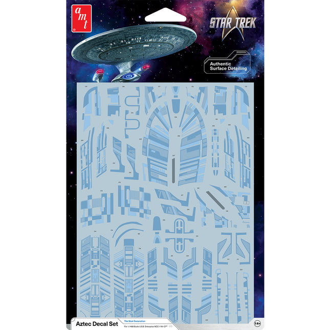 "Star Trek: The Next Generation" U.S.S. Enterprise NCC-1701-D Aztec Decal Set 1/1400 Scale by AMT