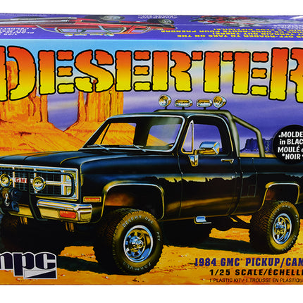 Skill 2 Model Kit 1984 GMC Pickup Truck (Molded in Black) "Deserter" 1/25 Scale Model by MPC